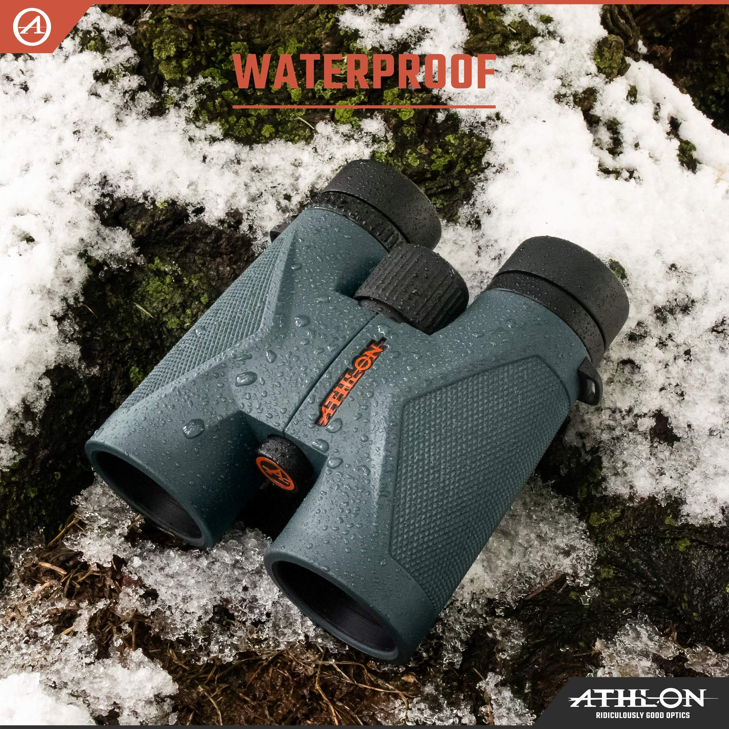 その他 Athlon Optics, Midas, Binocular, 8 x 42 ED Roof, Athlon Optics 8x42 Midas UHD Gray Binoculars with ED Glass for